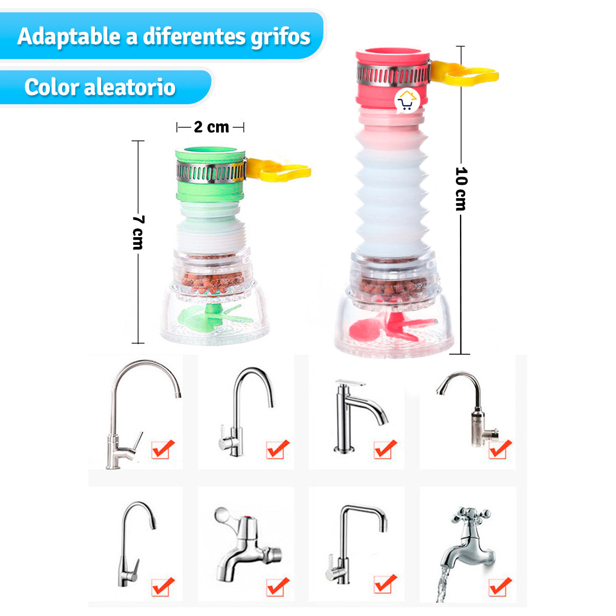 Ahorrador de Agua Flexible Grifo Expandible Cocina FIL2